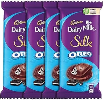 Cadbury Dairy Milk Silk Oreo Chocolate Bar, 130g (Pack of 4)