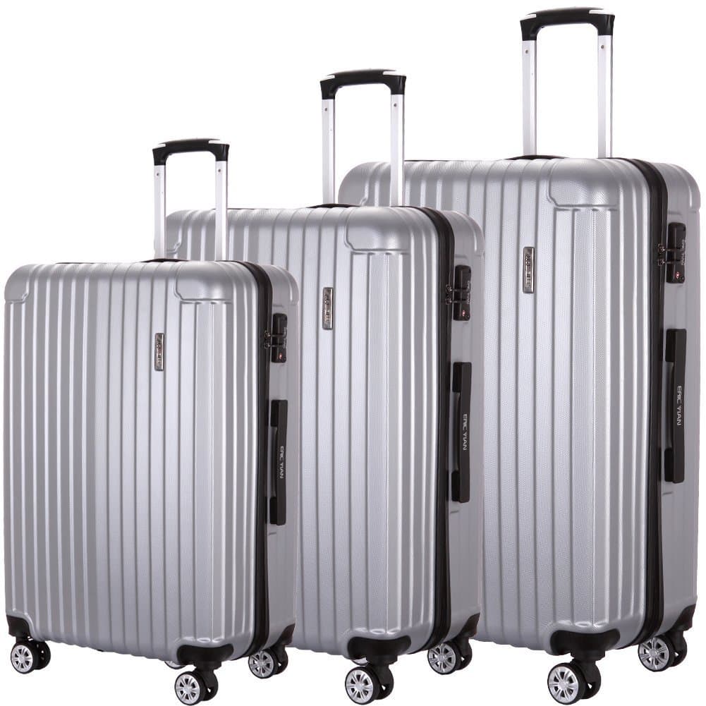 Luggage Set 3 Piece ABS Trolley Suitcase Spinner Hardshell Lightweight Suitcases TSA
