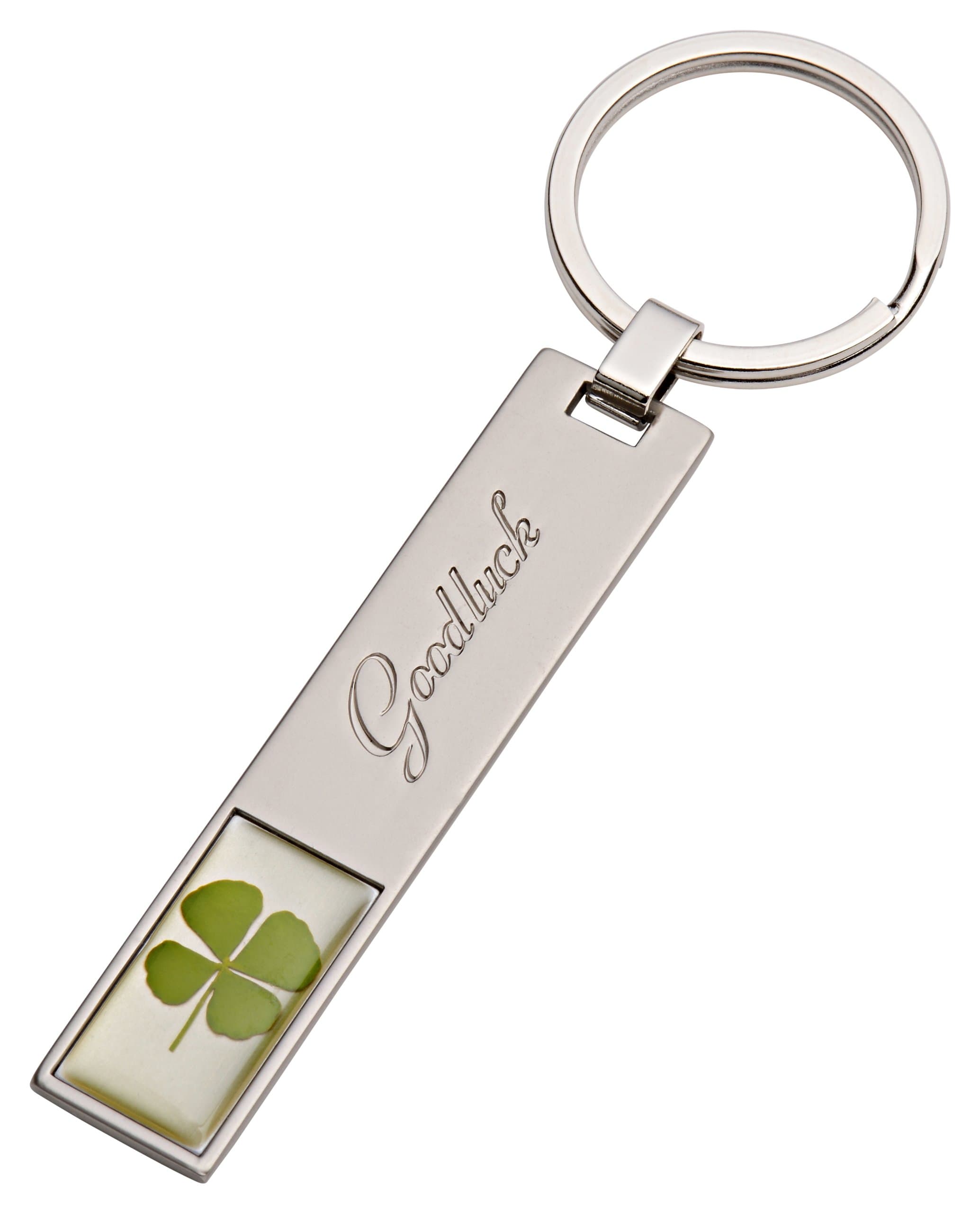 Pearl Clover's Genuine Four-leaf Clover Key Chain - Goodluck