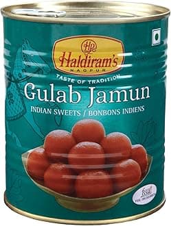 Haldiram's Nagpur Gulab Jamun, 500 grams Tin