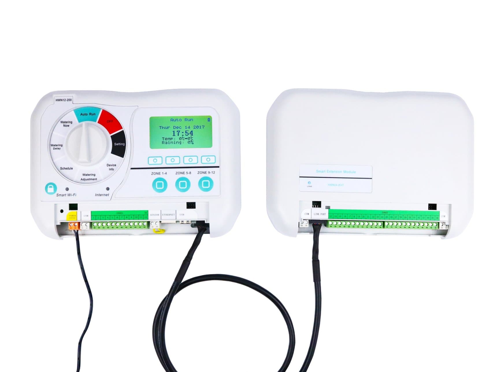 36- Zone Smart Irrigation Sprinkler Controller HWN12-200+, Smart Watering Timer with Weather Aware, Remote Access, Work on Mobile App