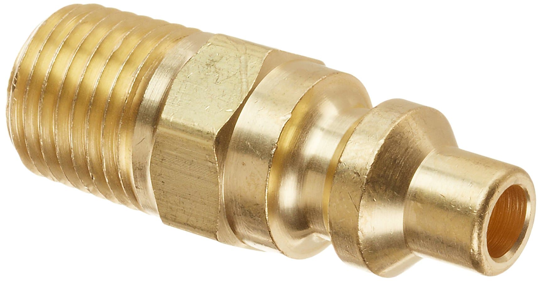 Eaton Hansen 03A Brass 600 Series Oxygen Service, Coupler Plug, 1/4" Body Size x 1/4" NPT Male (Pack of 4)