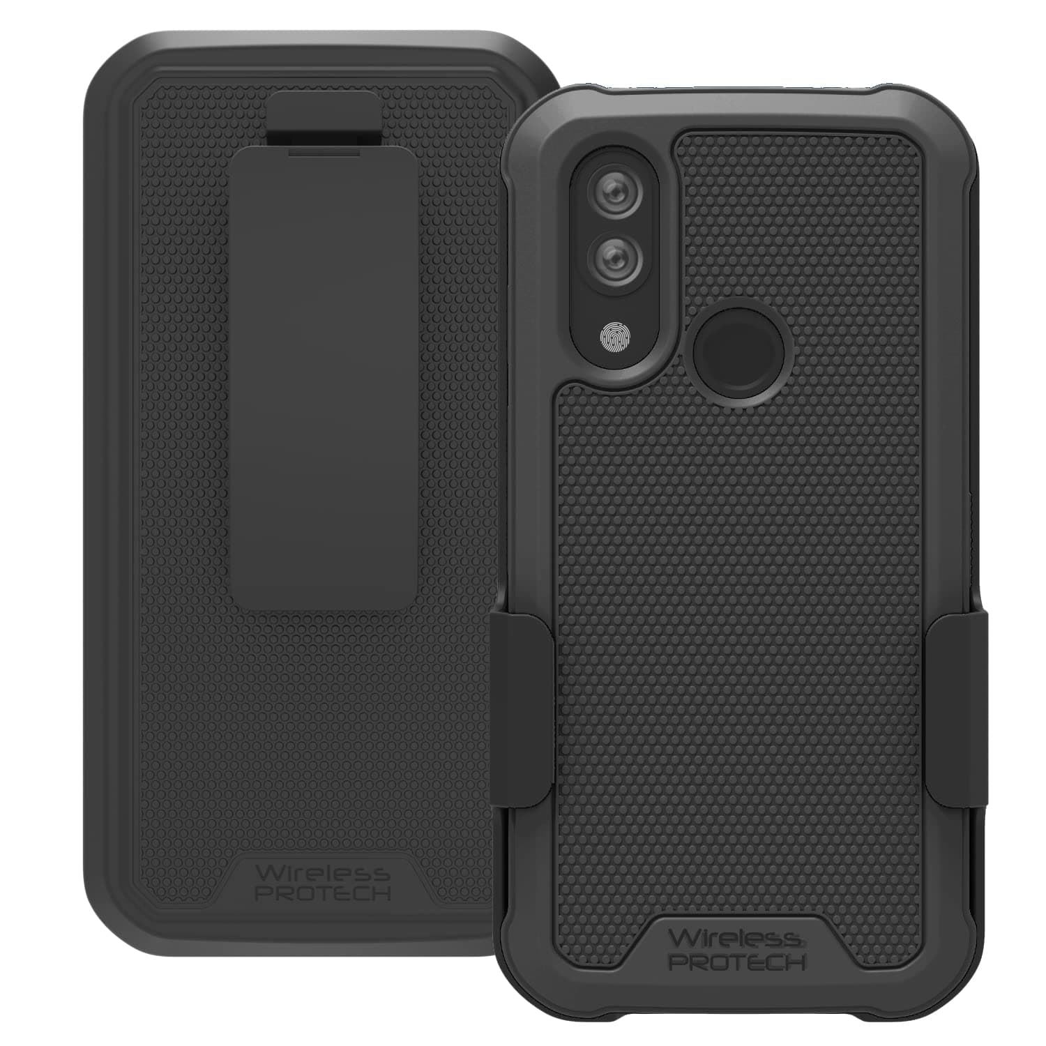 Case Compatible with CAT S62 PRO and CAT S62. Rotating Belt Clip Holster and Durable Flexible Protective Case Combo (Black)