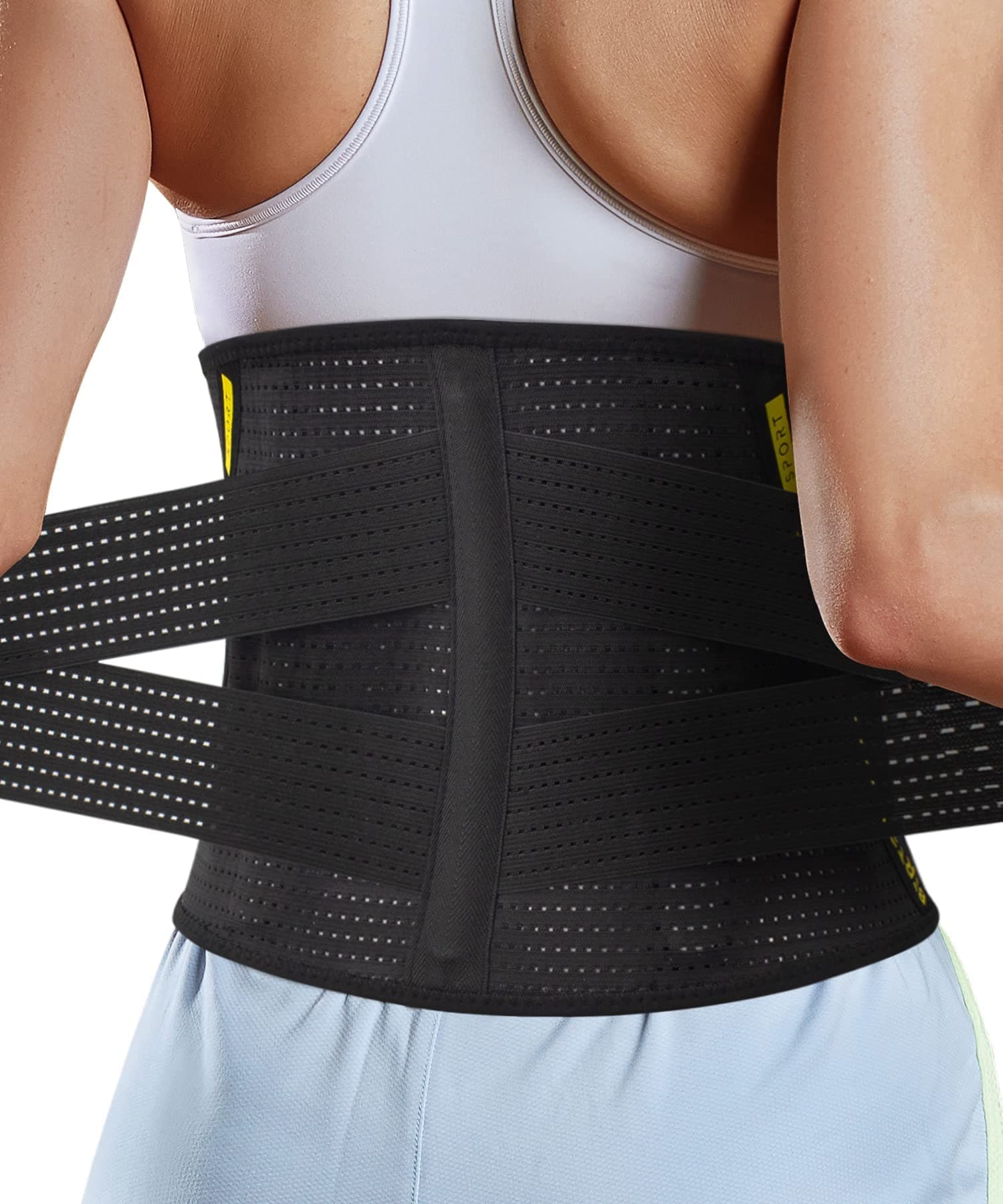 BERTER Lower Back Brace, Lumbar Support Belt Men Women Back Brace (M)