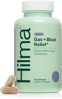 Natural Gas & Bloating Relief - with Lemon Balm, Fennel & Peppermint Leaf - Doctor Formulated with Organic Ingredients - 100 Vegan Capsules