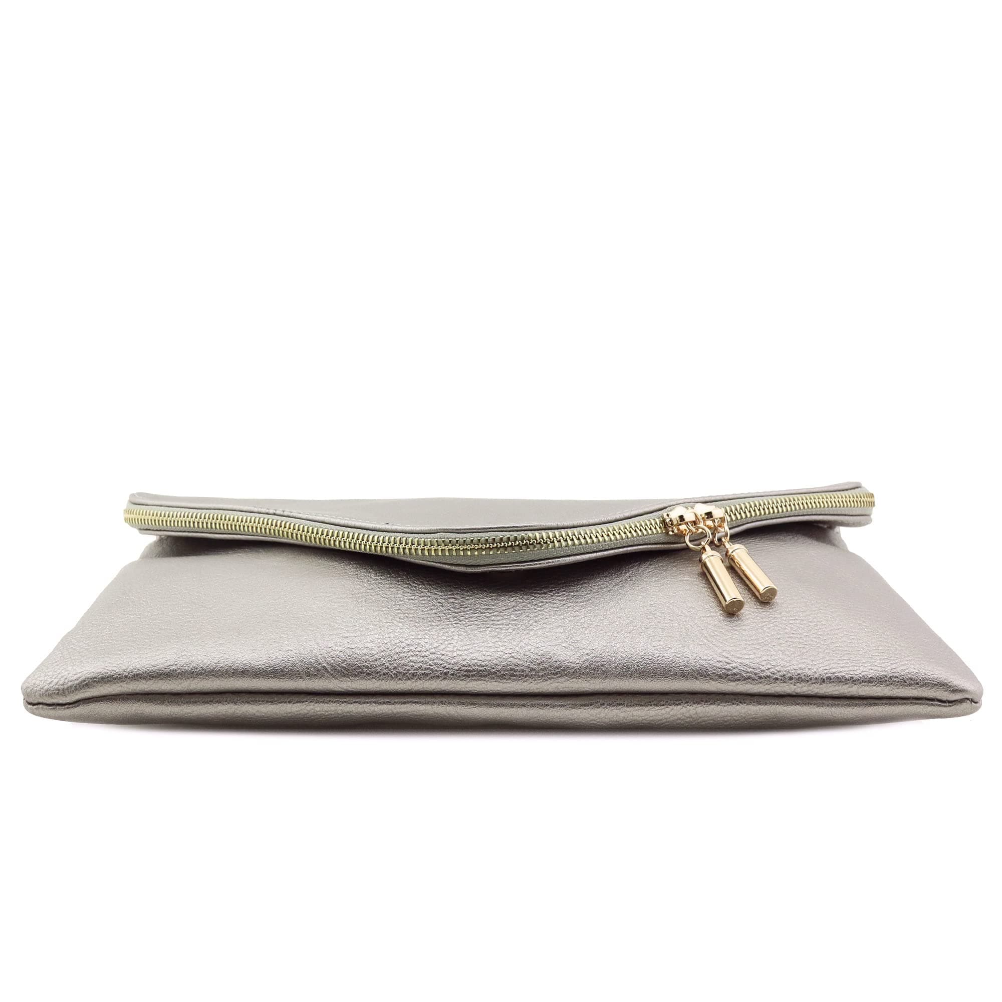 FashionPuzzle Oversized Envelope Clutch Evening Bag with Chain Strap
