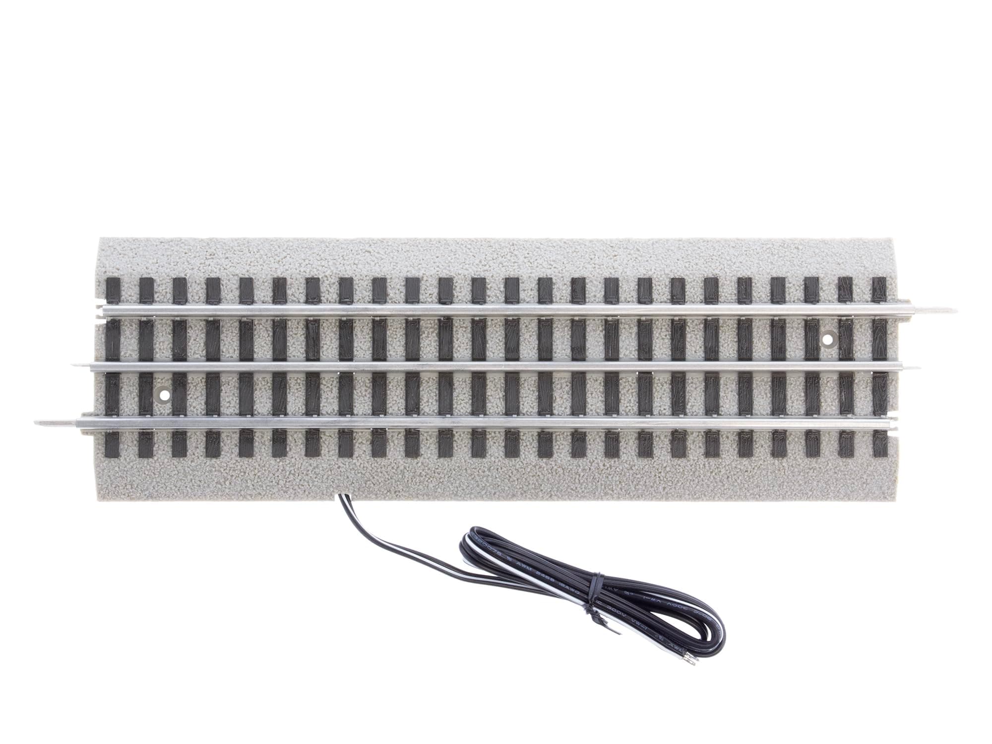 O Gauge FasTrack 10 Inch Straight Terminal Track Piece with Power Wires, 3-Rail Model Train Track, Compatible with Lionel O Gauge Train Sets, FasTrack Model Train Expansion Piece, Ages 14+