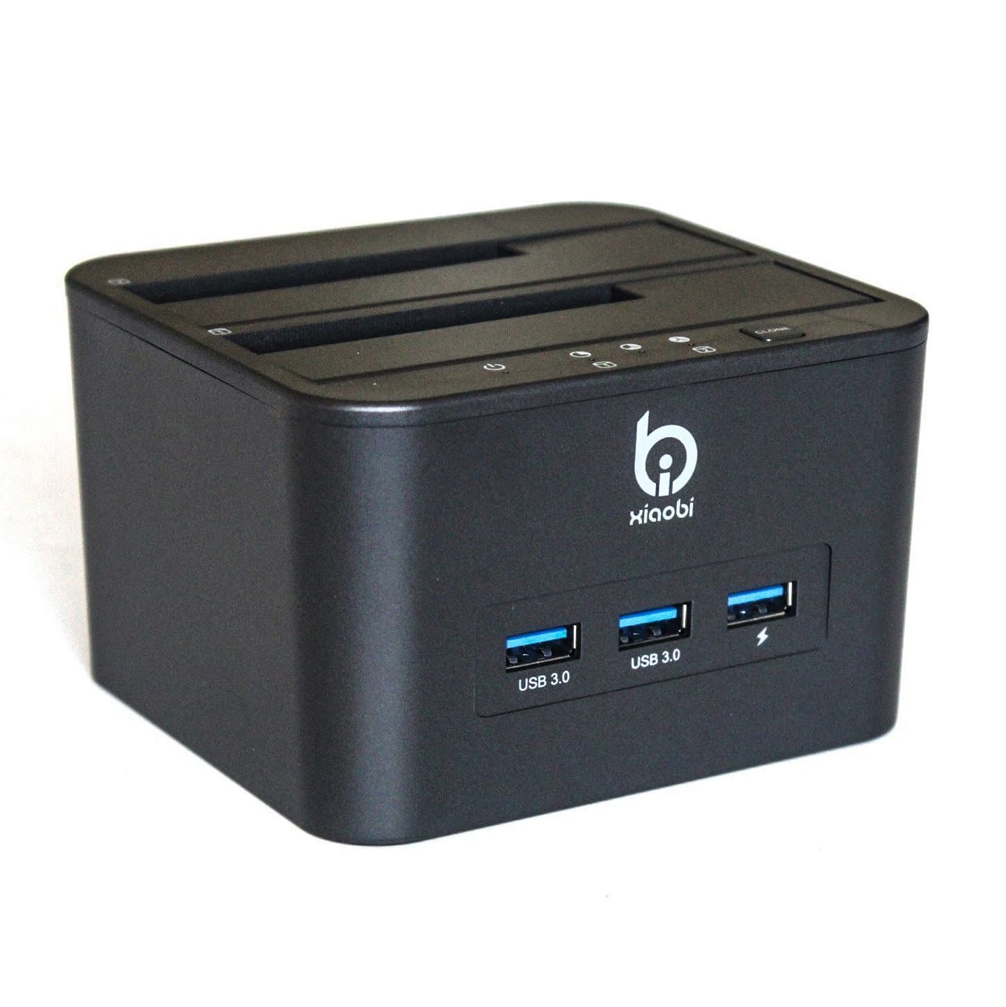 USB3.0 Dual Bay HDD 4-in-1 Docking Station with Offline Clone Function for 2.5 Inch & 3.5 Inch HDD SSD SATA (2 x 8TB）