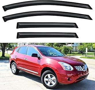 Window Visors Rain Guards Shield for 2009-2013 Nissan Rogue, Window Wind Deflectors Vent Shades for 09-13 Rogue