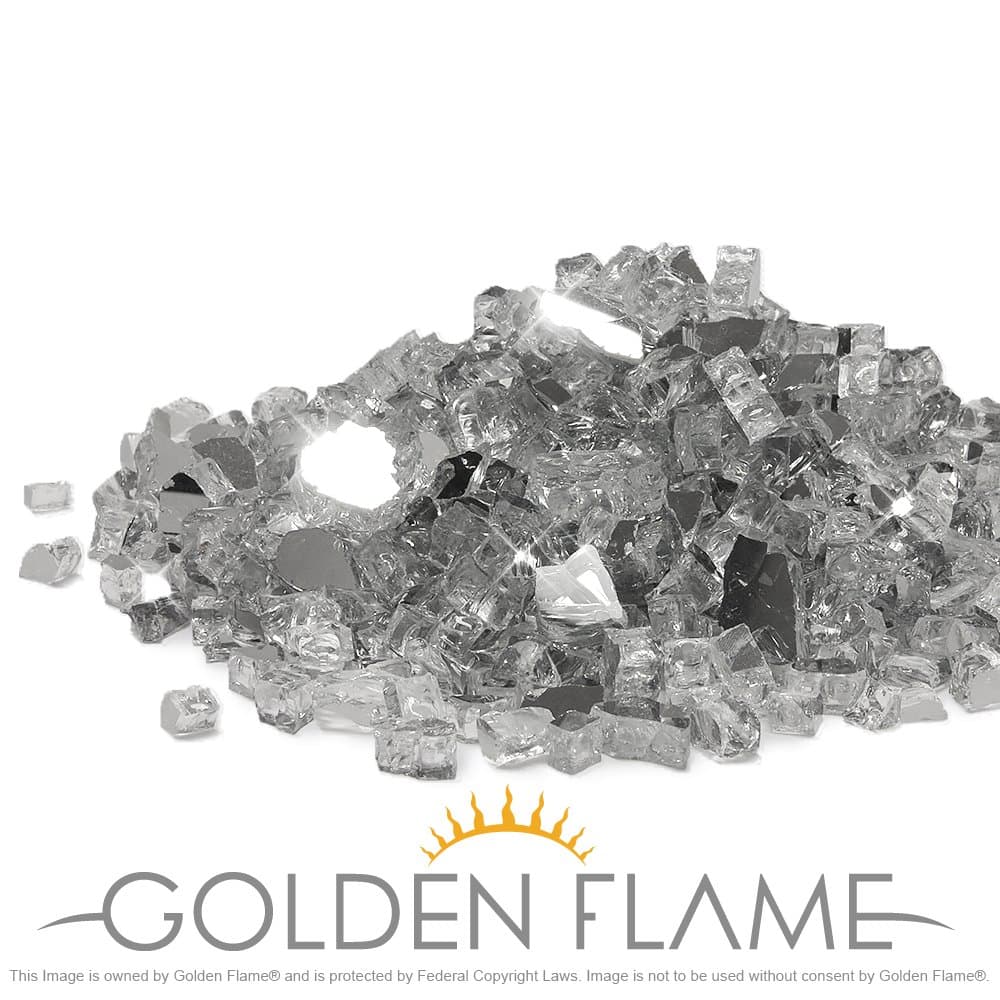 Starfire Glass 20-Pound (Fire Glass) 1/2-Inch Titanium Reflective