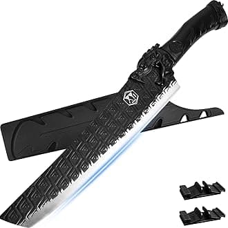 XYJPortable Chef Knife Set Professional,Since 1986,10 Inch Camping Slicing Cooking Kitchen Knives,Butcher Knife,BBQ Outdoor Knives,Ergonomic Handle,High Carbon Steel