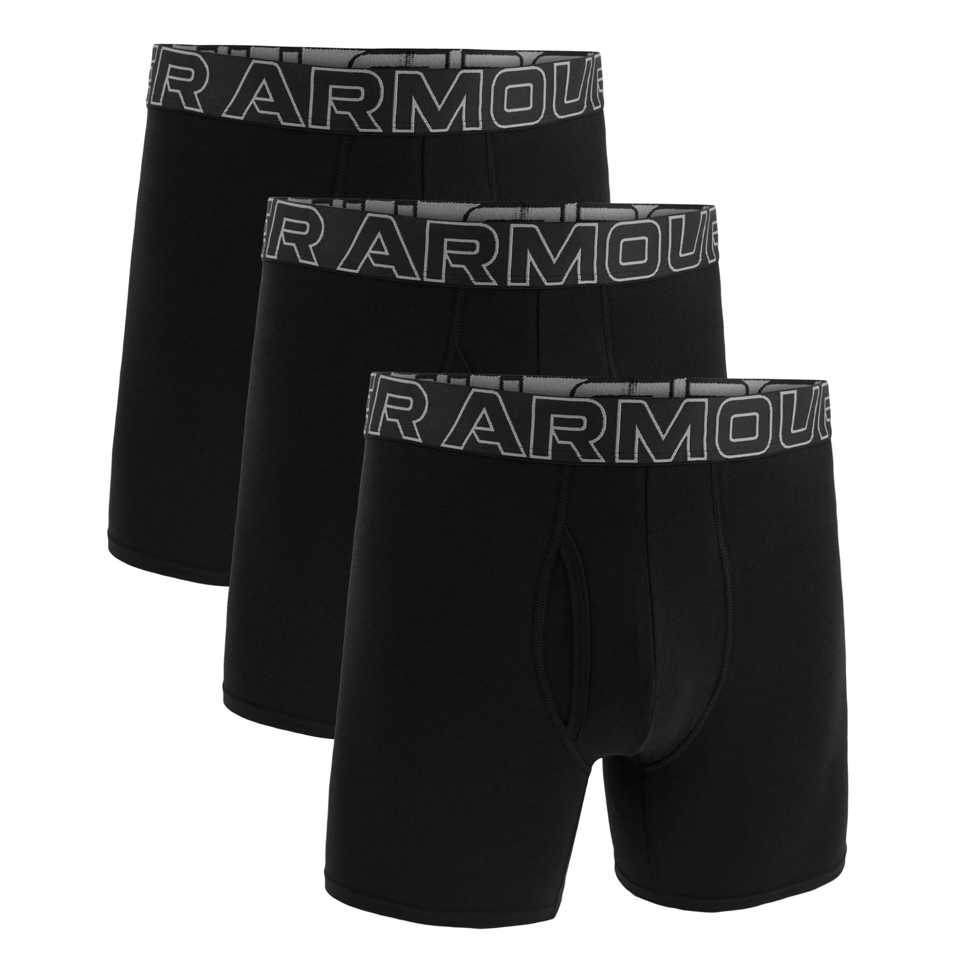 Under Armour Mens PERFORMANCE COTTON - SOLID 6" inches Underwear (pack of 3)