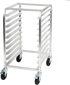 10-Tier Aluminum Sheet Pan Rack with Brake
