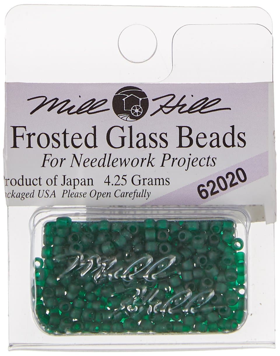 Mill HillFrosted Glass Seed Beads, Creme de Mint