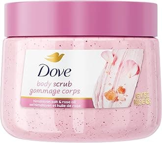 Himalayan Salt & Rose Oil Body Scrub, Exfoliates & Deeply Nourishes for Smooth, Radiant Skin, 15 oz