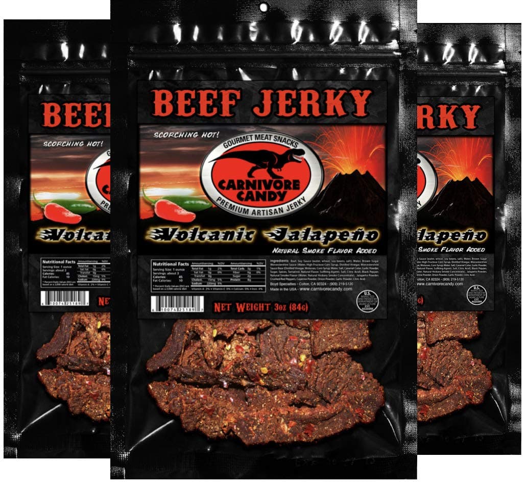 Beef Jerky Three Pack (Three 3oz Bags) (Volcanic Jalapeno)