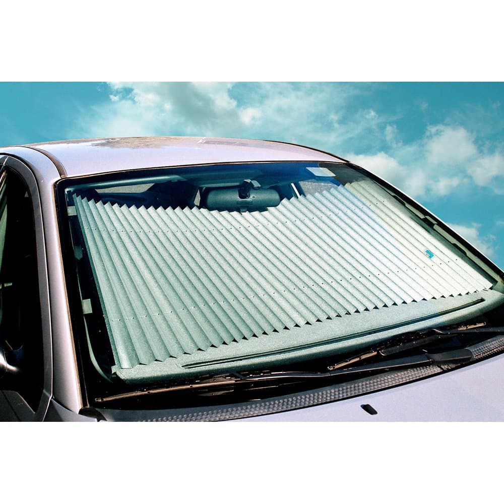 Dash Designs 15 inch Universal Fit Retractable Auto Windshield Sunshade fits 00-09 Honda S2000 and Other Compact coupes