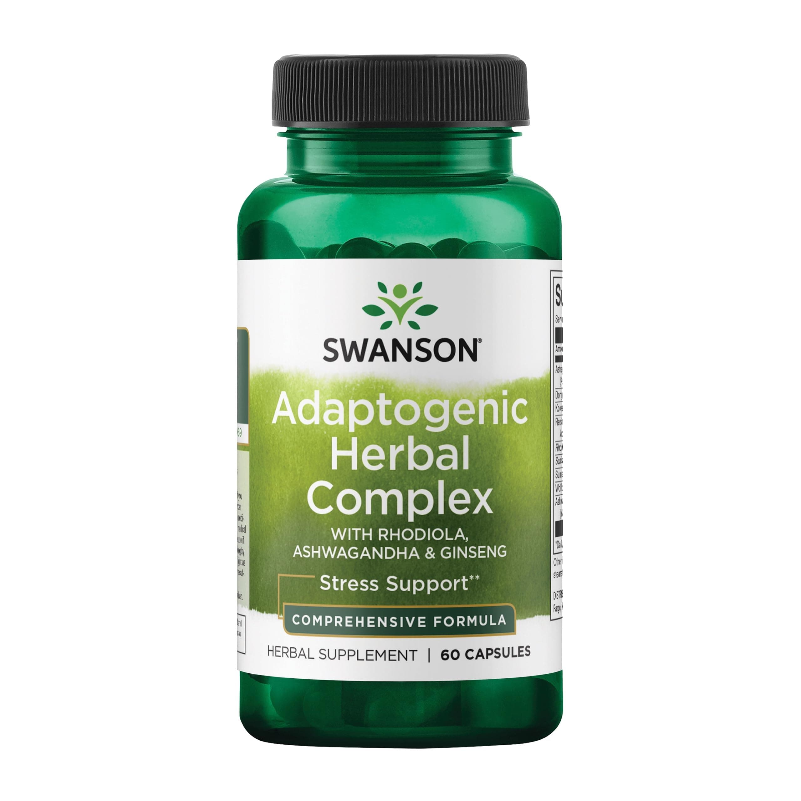 Swanson Premium Rhodiola Ashwagandha Ginseng Complex 60 Caps