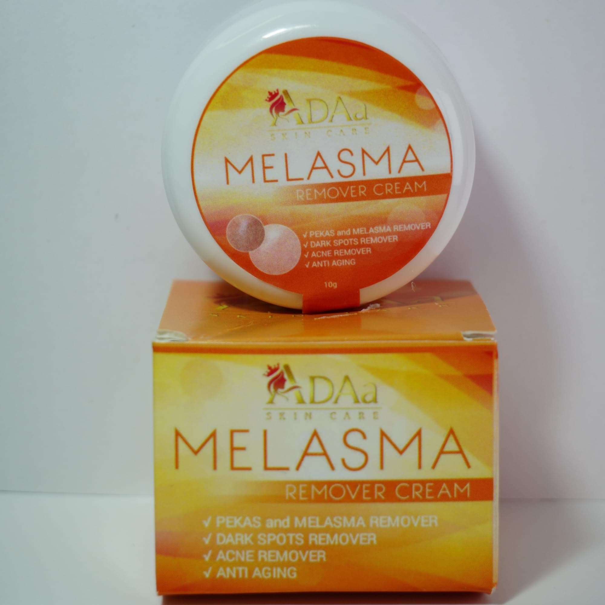 Adaa Melasma Remover Cream, 10g, Pekas and Pigmentation Reducer, Dark Spots Remover, Acne Remover, Anti-Aging
