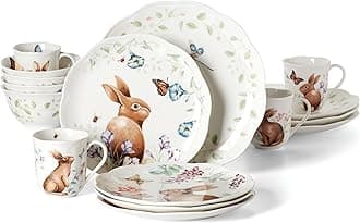 894104 Butterfly Meadow Bunny, Multicolor, 16-Piece, 22.85