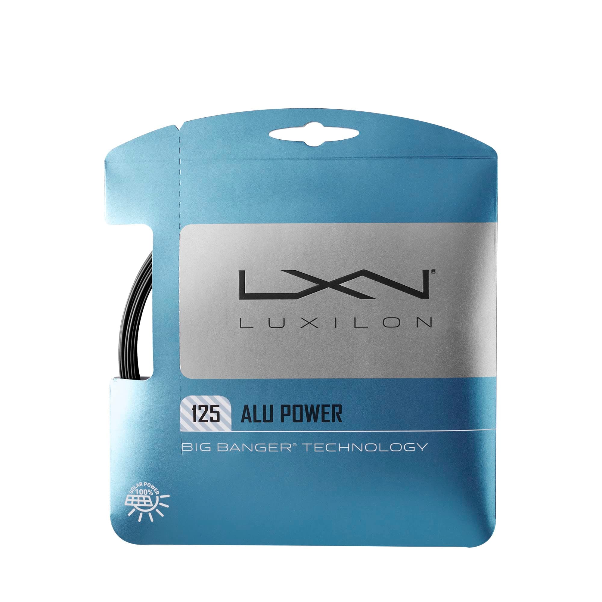 WILSON Luxilon ALU Power Black 125 Tennis String - Set, Black