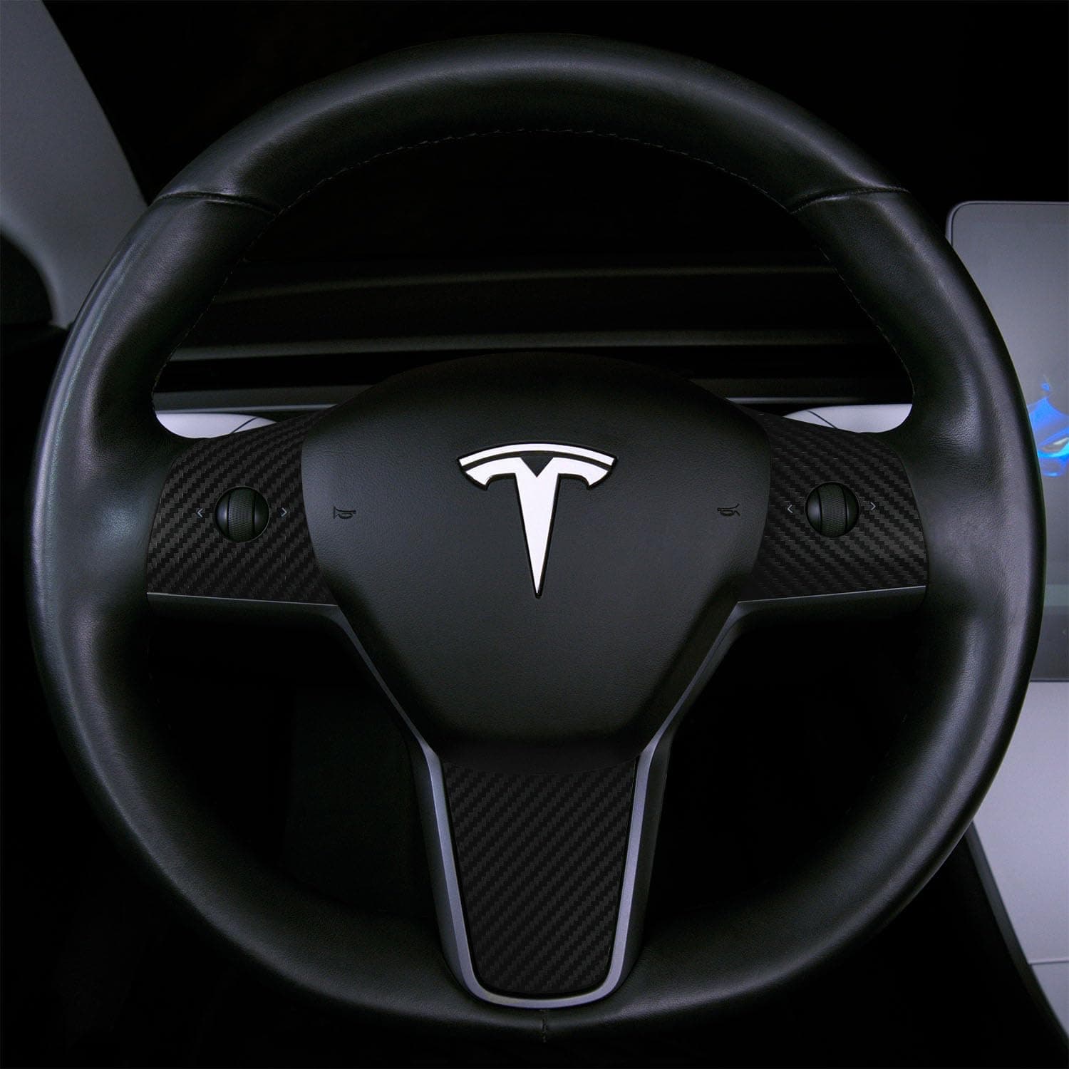 Tesla Model 3 / Model Y Steering Wheel Wrap (Carbon Fiber)