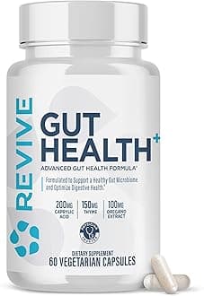 MD Gut Health Supplements for Men & Women - Daily Gut Repair & Digestive Health Support Formula with Thyme, Oregano & Milk Thistle - Vegan-Friendly, Gluten-Free (60 Capsules, 30 Servings)