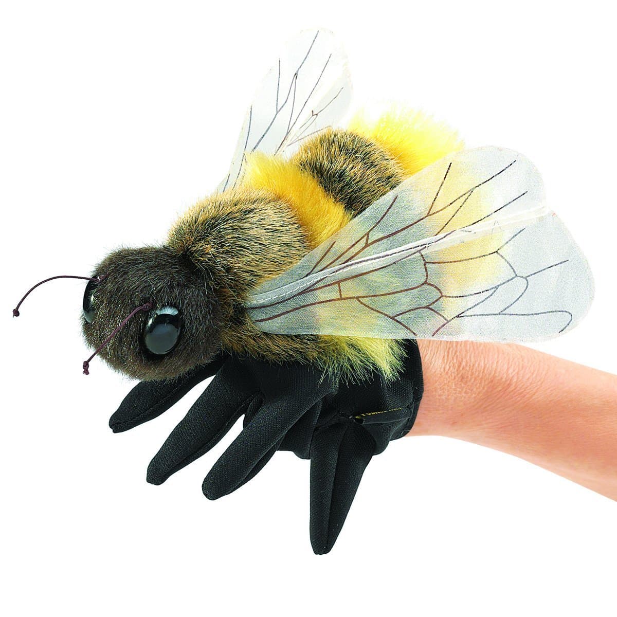 Folkmanis Honey Bee Hand Puppet, Yellow, Black (3028)
