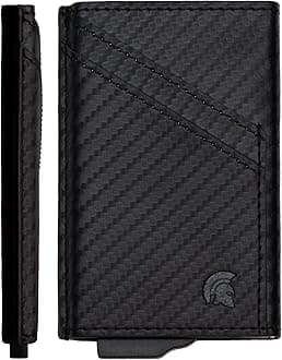 POWR Carbon Fibre RFID Slim Wallet for Men - Minimalist Pop Up Metal Credit Card Holder