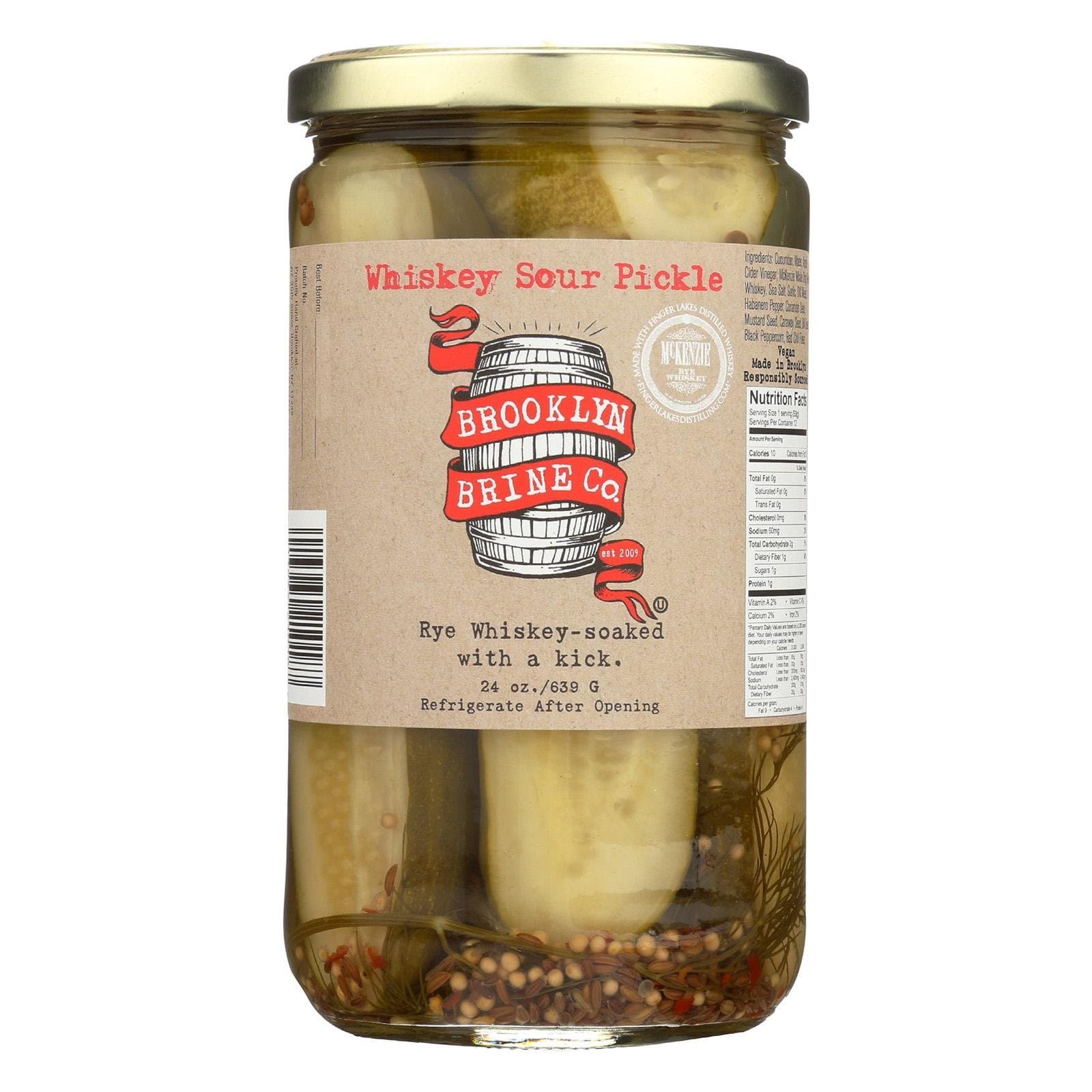 Brooklyn Brine Co. Whiskey Sour Pickles, 24 oz