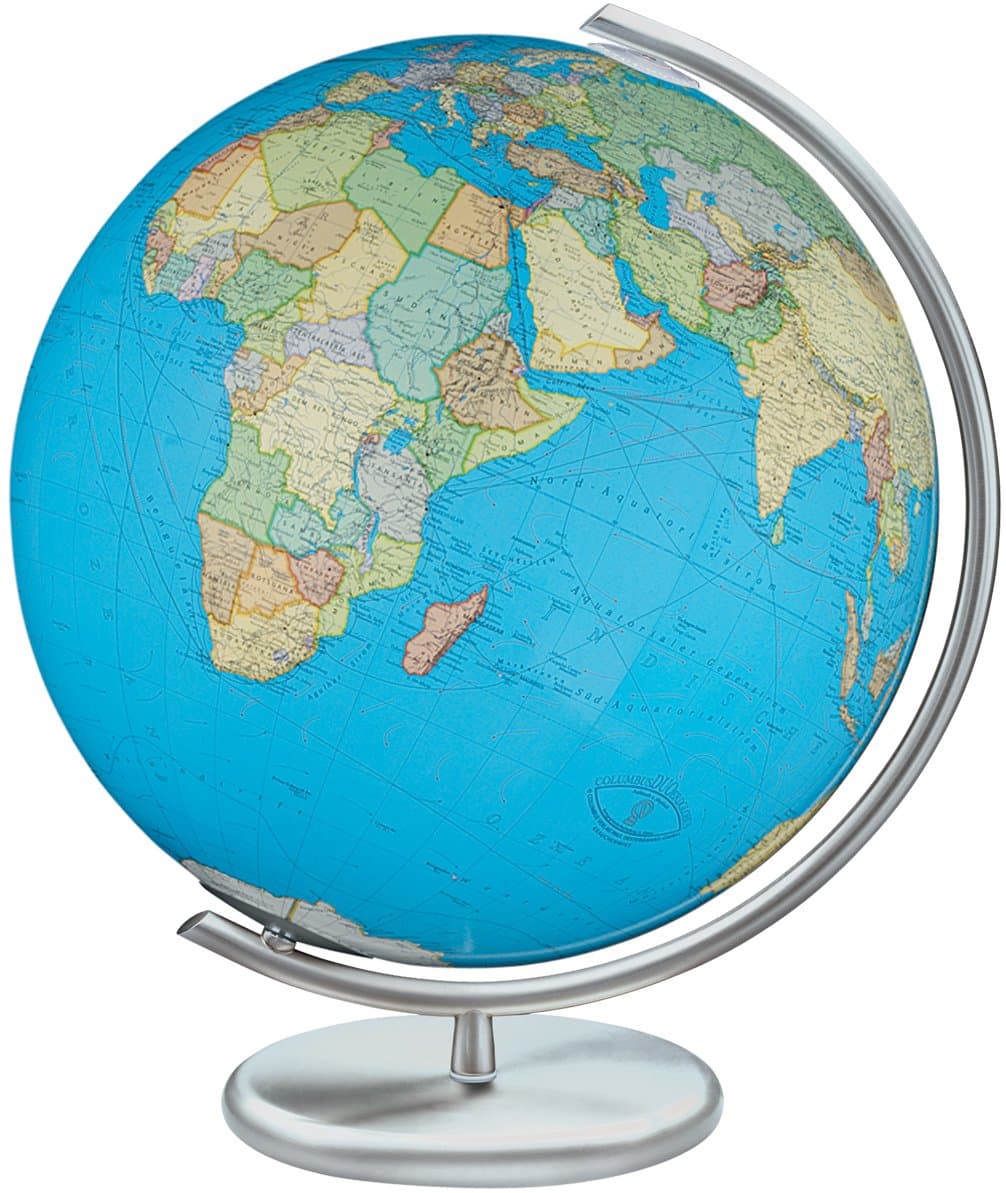 Columbus Kiel 16 Inch Illuminated Glass Desktop Globe