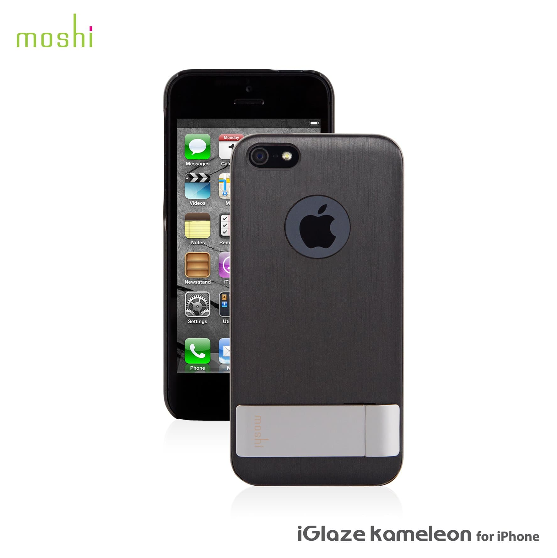Moshi iGlaze Kameleon Hardshell Case with Kickstand for iPhone SE/5s/5 - Black