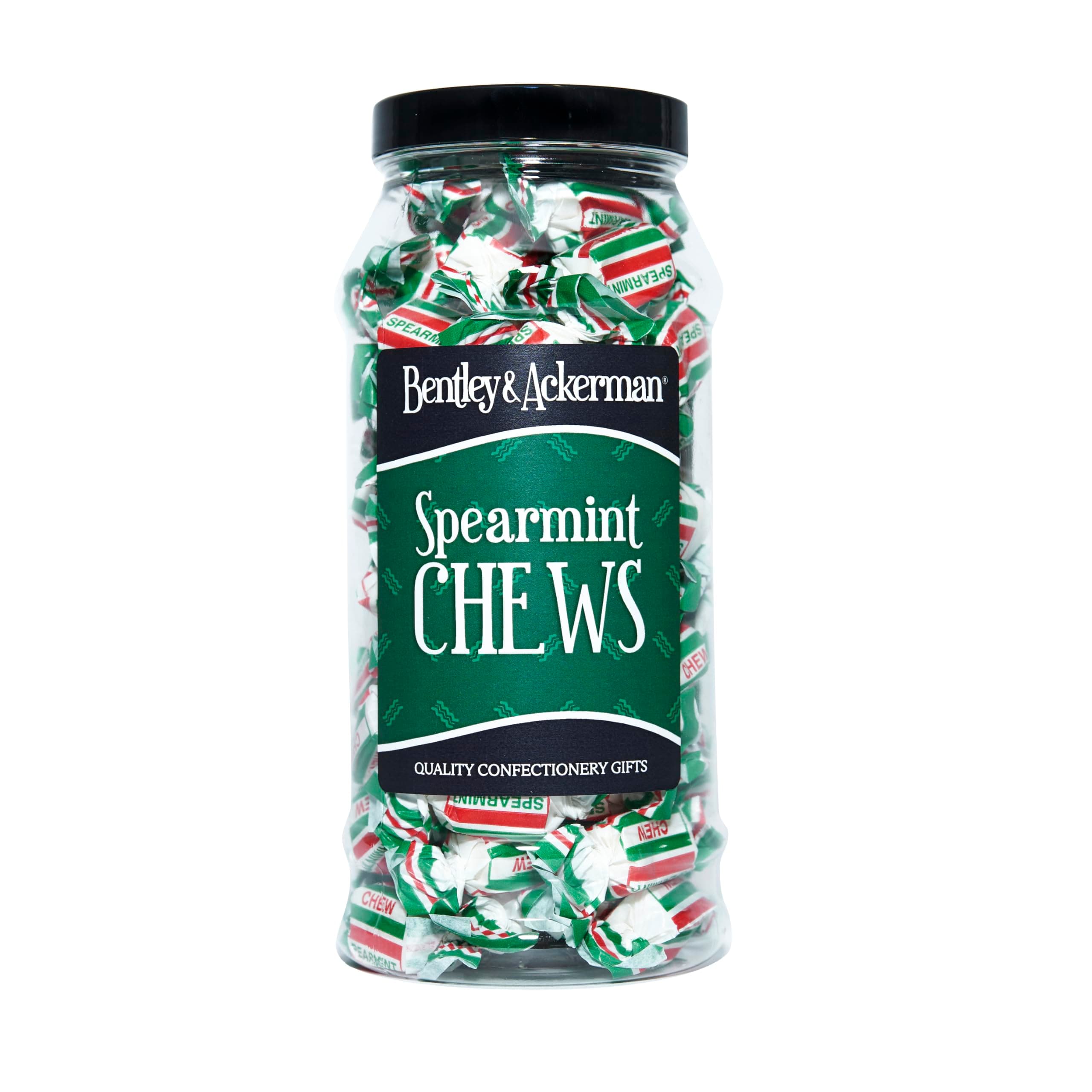 Spearmint Chews Sweets - (410g) Original Retro Minty Flavour Sweets Gift Jar.
