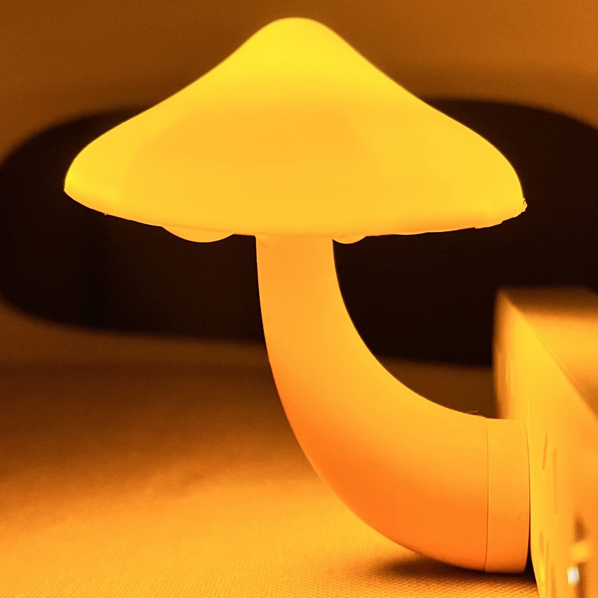 iBetterLife Sensor LED Mushroom Night Light Plug-in Wall Dream Bed Room Nightlight for Adults Kids Cute Mushroom Lamp Cottagecore Decor for Bedroom, Bathroom, Stairs, Hallway Corridor Warm Yellow