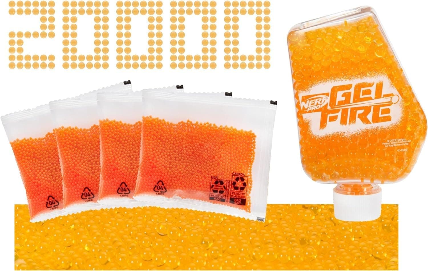 Nerf F7266 GELFIRE HOPPER ORANGE Toy Blaster