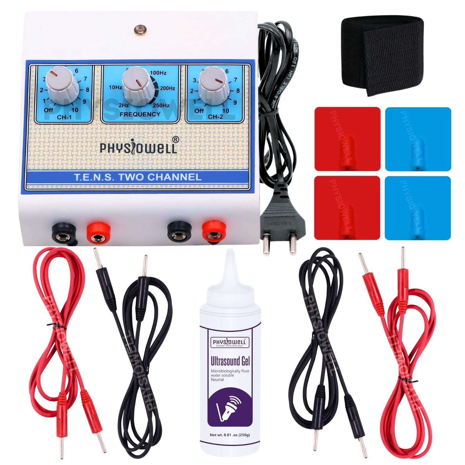 Physiowell Mini Tens 2 Channel Tens Machine for Physiotherapy Nerve Stimulator Physiotherapy Electrotherapy for Pain Relief