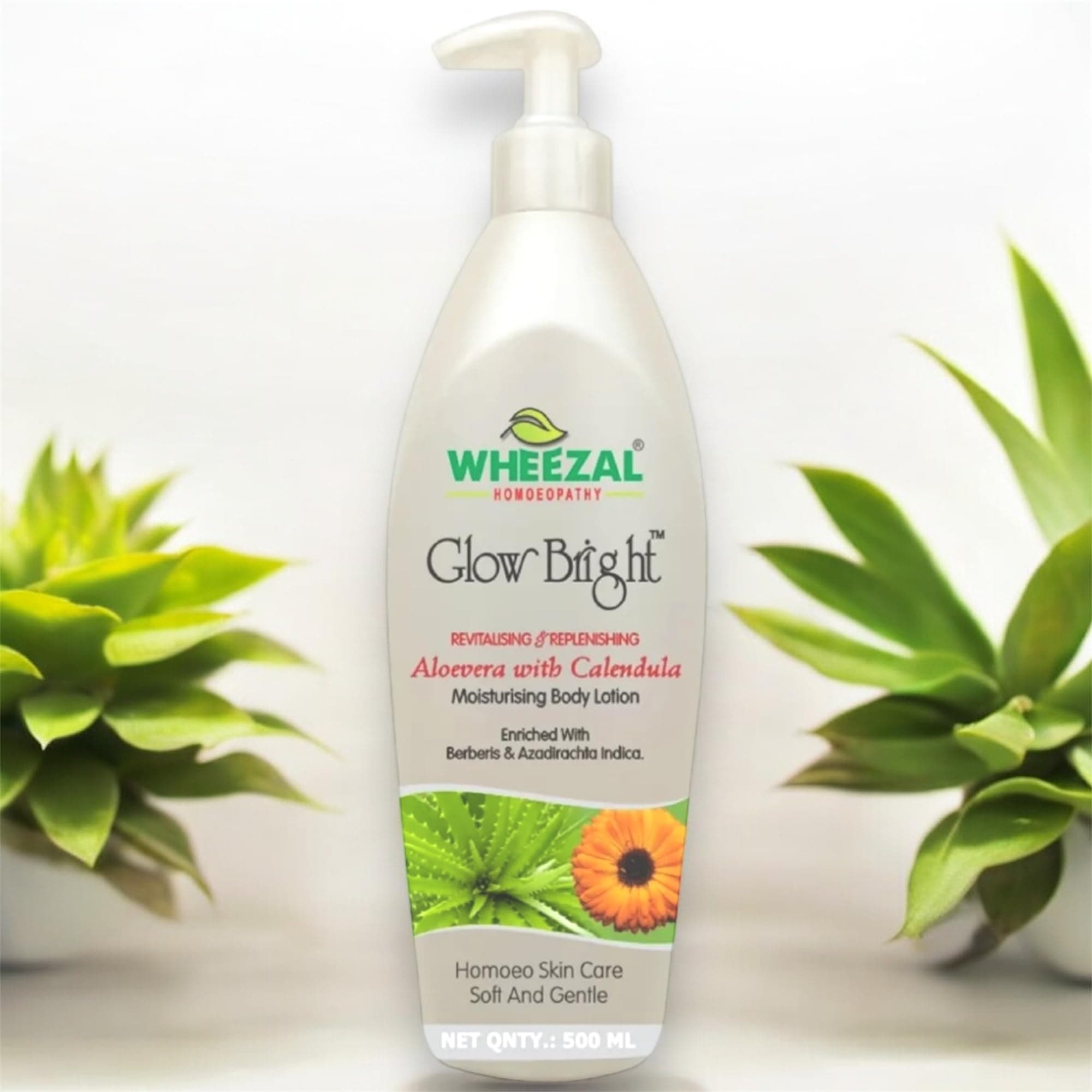 357 Wheezal Glow Bright Body Lotion 500ml - BIG SIZE BOTTLE - Homeopathic