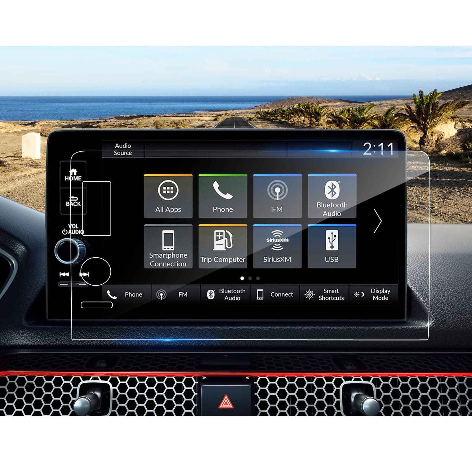 2022-2025 2026 Civic Screen Protector for Honda Civic (Si/Type R/Sport Touring Hybrid/SportTouring/Touring) 9-inch Touchscreen, 9H Tempered Glass 2024 2025 Civic Sedan Hatchback Accessories 9"