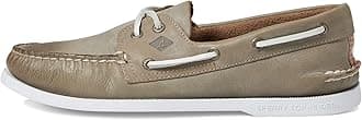 Sperry Men's Authentic Original 2-Eye Boat Shoe, Taupe WHITEWASHED, 10