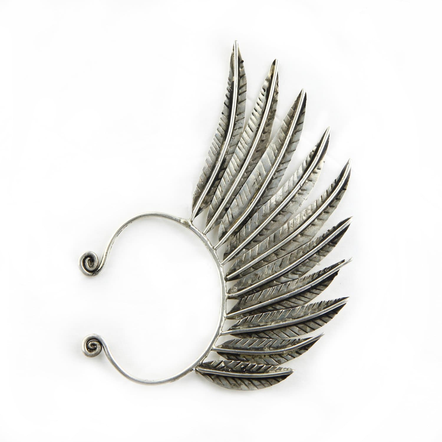 TIBOX Handmade Feather Ear Wrap Ear Cuff Earrings (Left)