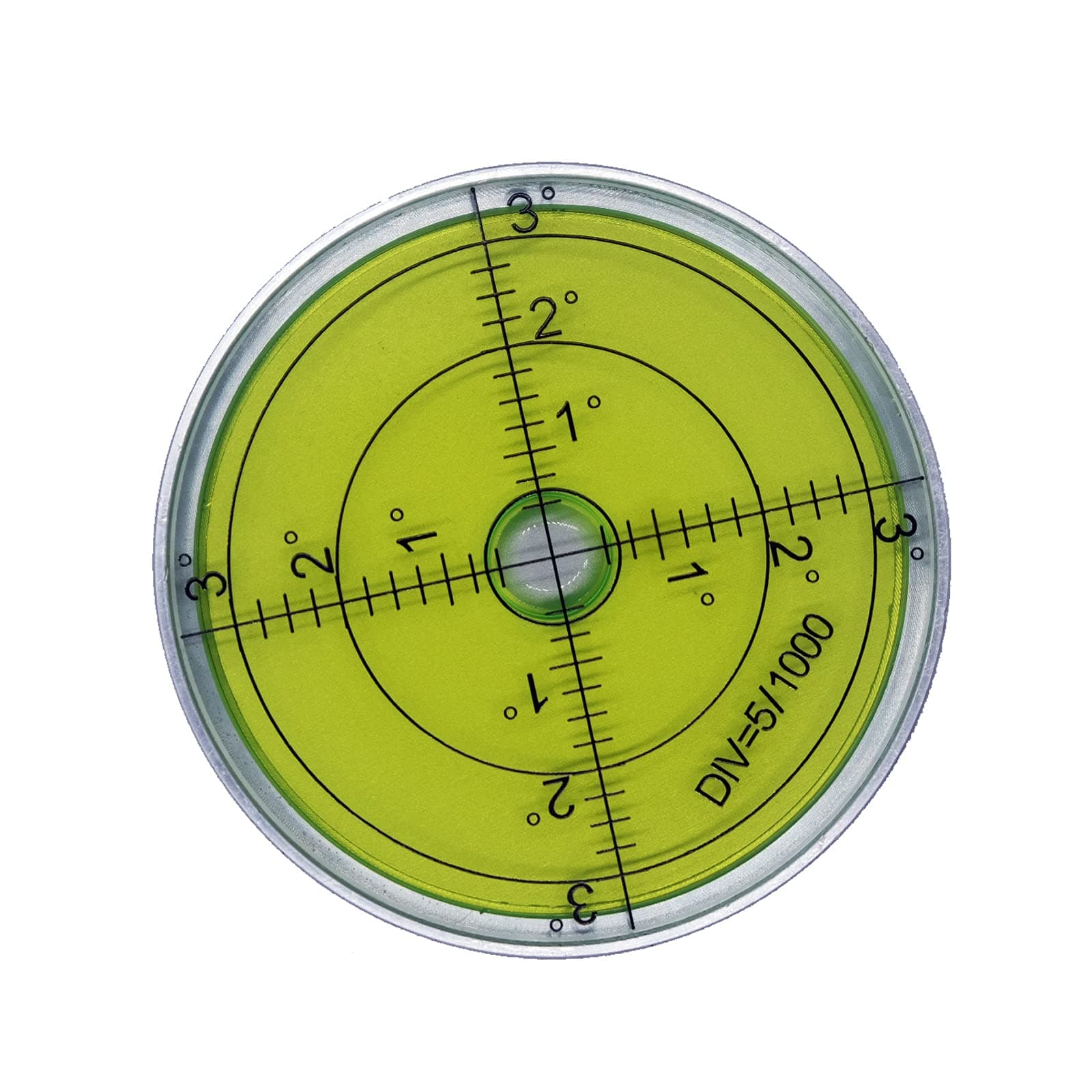 Aluminium High Precision Horizontal Leveler Bubble Level Tool Circle Round 2.4 Inch 60mm (Silver,Green)