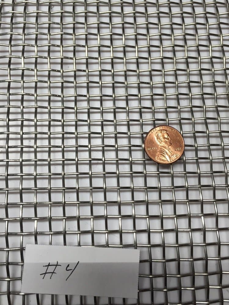 Stainless Steel Mesh 304,#4 .047 Wire,Cloth,Screen,Woven Wire 12"X12"