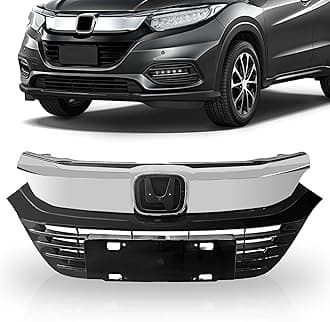 PartsFlow Grille Compatible With 2019 2020 Honda HR-V Sport Front Chrome Mesh Hood Bumper Grill