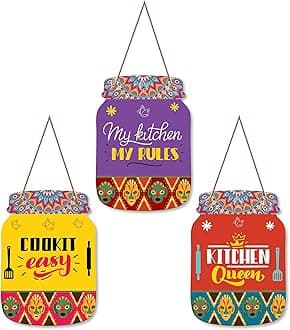 Artvibes Kitchen Queen Wall Hanger for Home Decor | Gifts | Wall Art for Living Room Wall | Decoration Wooden Hanging Items | Kitchen Wood Design | Quotes Decor Items | Decorative Artworks (WH_8919N)