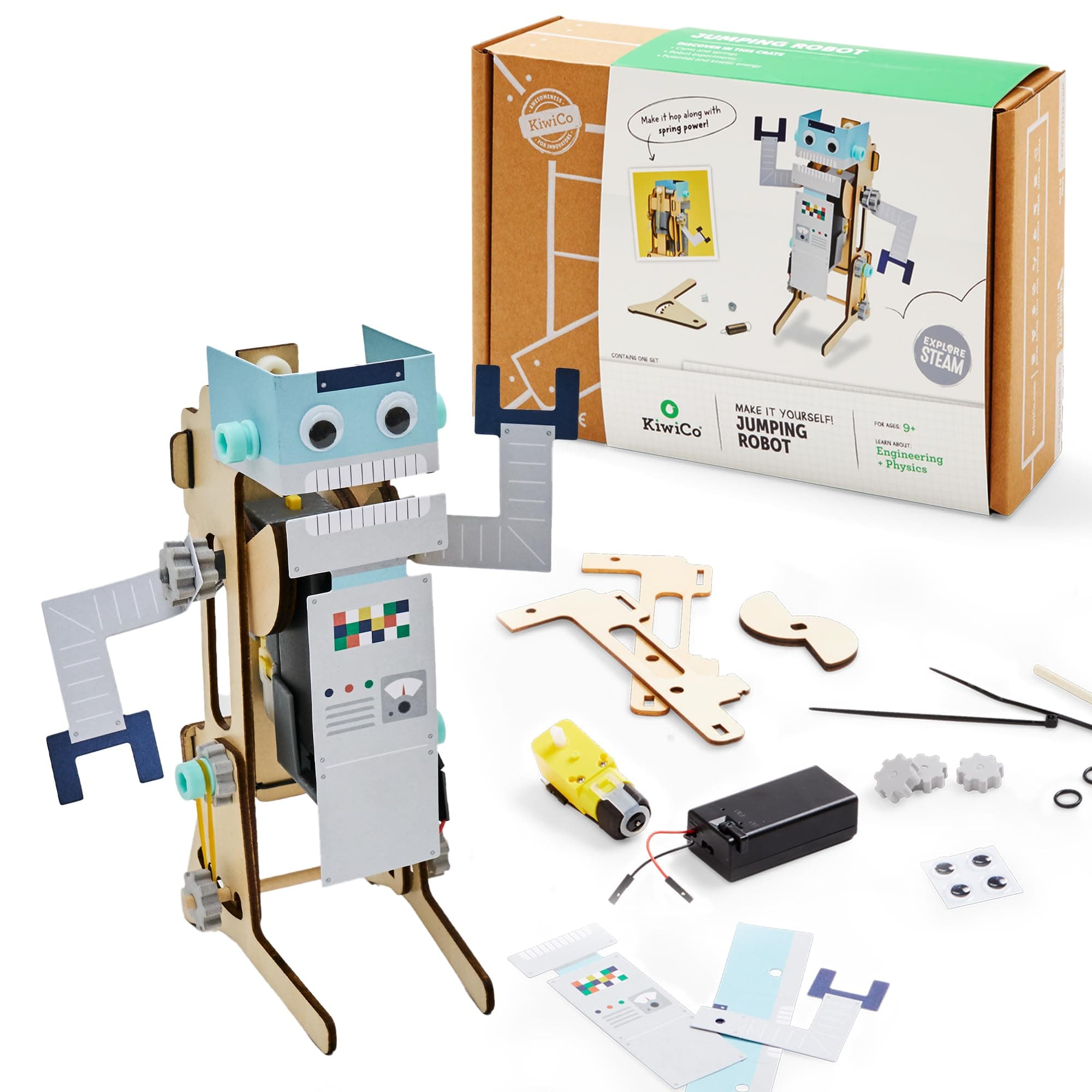 Jumping Robot STEM Kit – Robotics Building Set & Engineering Project for Kids Ages 9+ - Science Gift