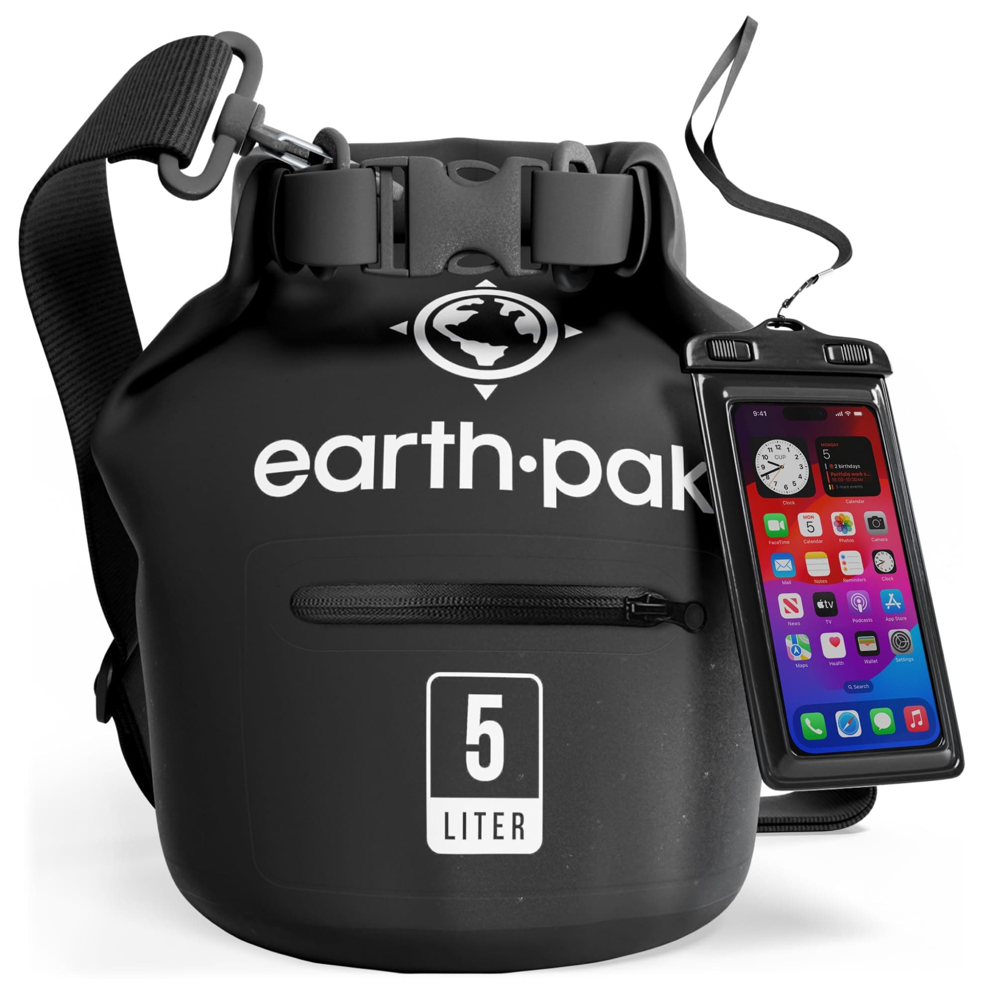 Waterproof Dry Bag - Roll Top Dry Sack Keeps Gear Dry for Boating, Hiking, Camping and Fishing with Waterproof Phone Case