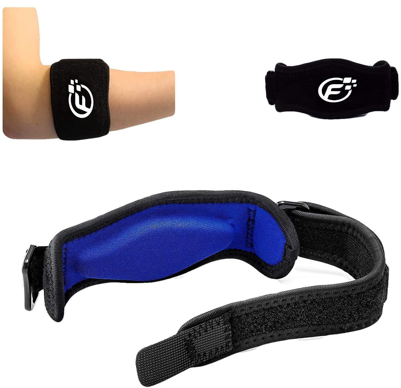 1-Pack Tennis Elbow Support - Elbow Support Brace - Tennis Elbow Support Brace with Compression Pad - Effective Pain Relief for Tennis & Golfer’s Elbow for Men & Women (1 Pack)