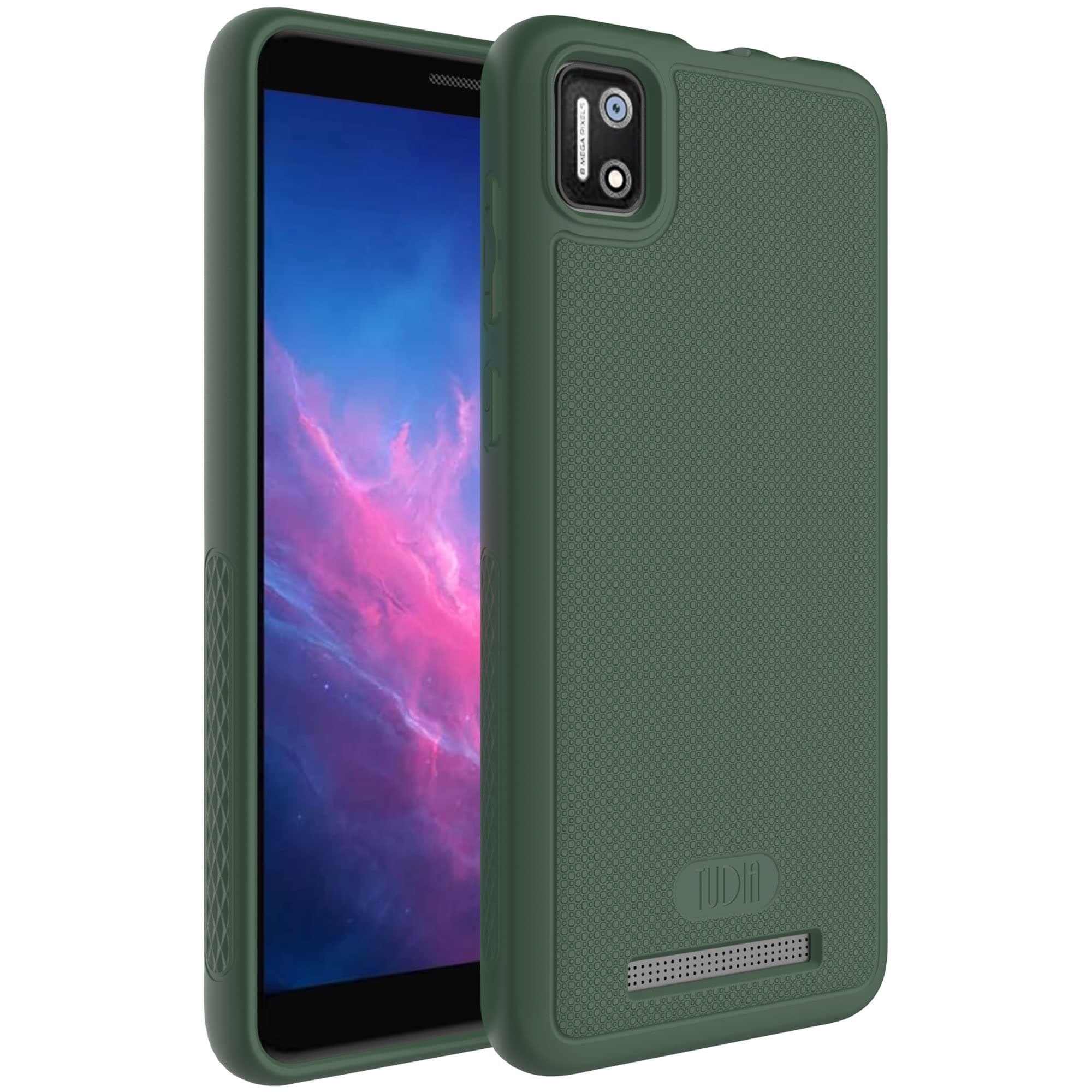 TUDIA Slim Grip Designed for Cloud Mobile Stratus C7 Phone Case, [LINNGrip] Shockproof Lightweight Non-Slip Soft TPU Ultra Slim Protective Case Cover for Stratus C7 (Pine Green)