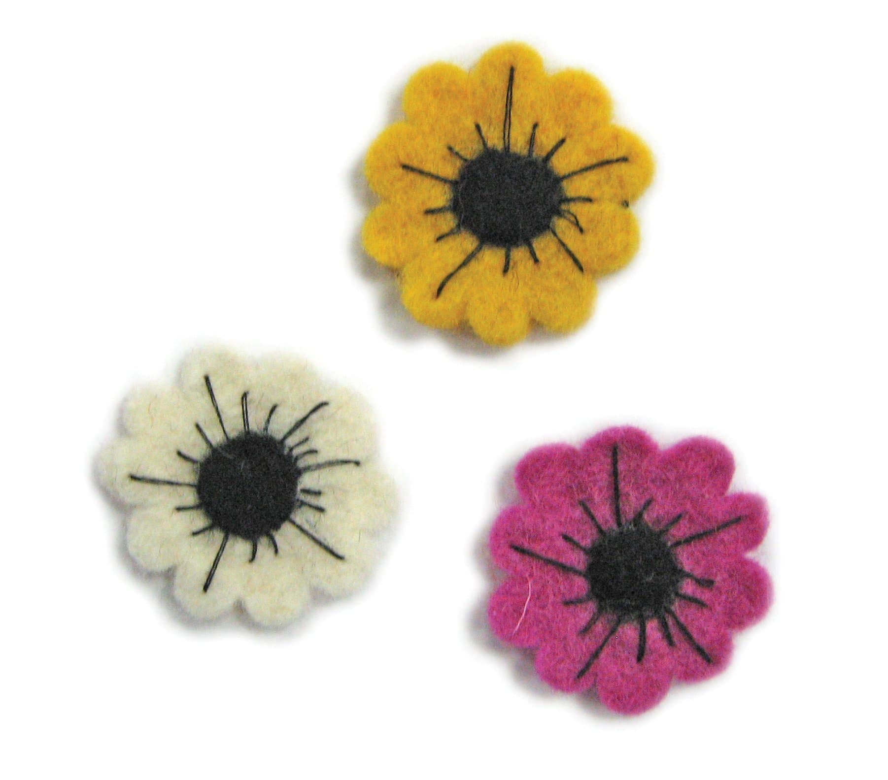 Dimensions Needlecraft Felt Embellishments, Dahlia Trio