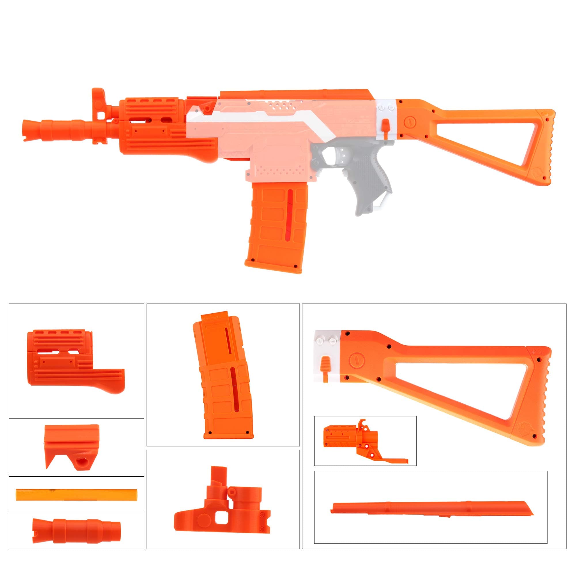 JGCWorker Mod Kit for Nerf Stryfe Blaster, AK Model Modification Toy for Outdoor Play